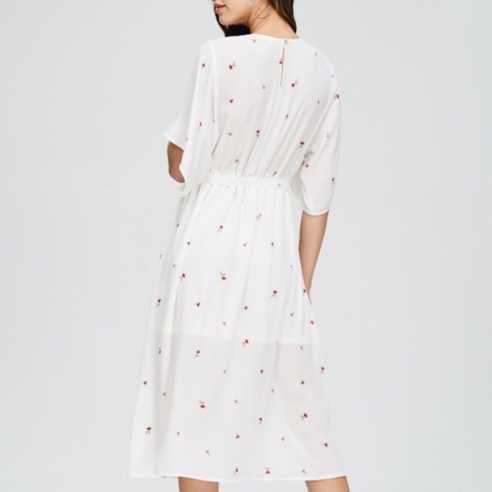 Floral Tie Front Dress - Picture 4 of 8